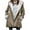 Khaki C, variant on Zpanxa Women's Faux Wool Coat Jacket Winter Long Sleeve Solid Color Button Front Warm Outerwear for Cold Weather Fashion
