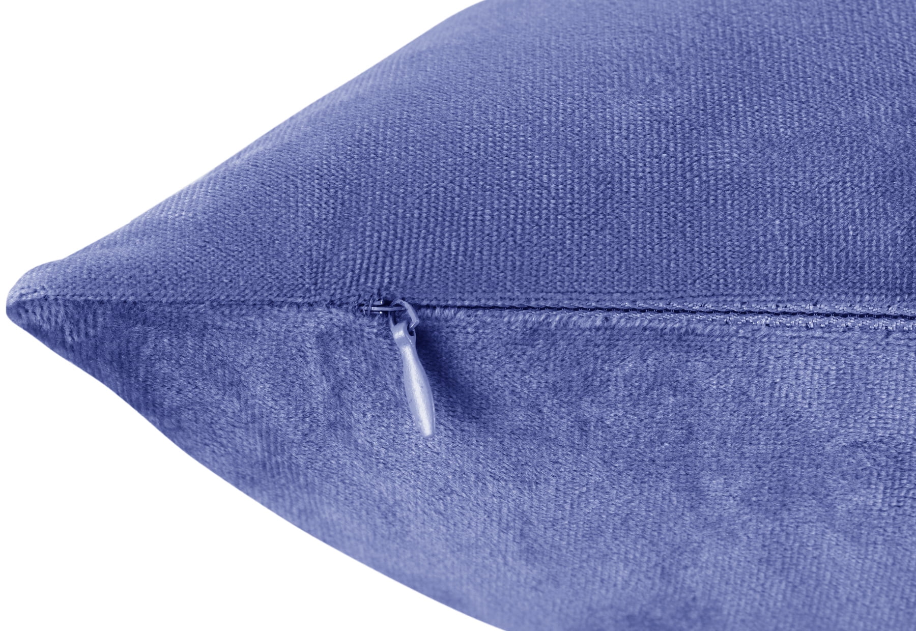 Clara Clark Plush Solid Decorative Microfiber Square Throw Pillow Cover with Throw Pillow Insert for Couch, Calm Blue, 24"x24"", 4 Piece Decorative Soft Throw Pillow Set