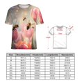 thumbnail image 2 of Tulip T-Shirt O Neck Oversize T-Shirts Short Sleeve Classic Tees Women Summer Graphic Tops, 2 of 5