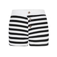 thumbnail image 3 of Limited Time Sales of The Day! lcziwo Striped Shorts for Women Colorblock Button Front Elastic Low Waist Shorts Comfy Slim Fit Pajama Shorts Black XXL, 3 of 7