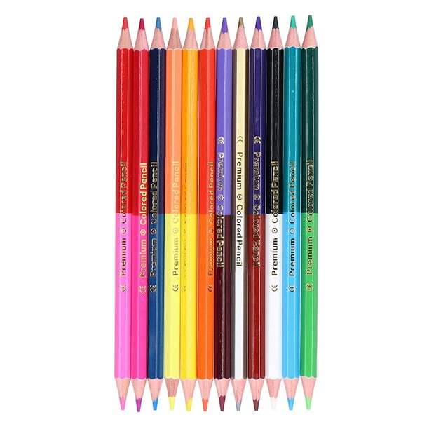 Lápices de colores hexagonales de doble punta, 24 colores, para dibujar y dibujar, regalos para niños