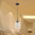 thumbnail image 6 of 7 Inch Glass Shade Metal Pendant Light with Edison Bulb, Bronze, 6 of 6