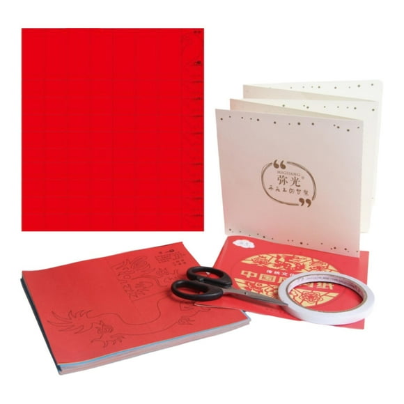 segolike New Year Paper Cutting Kit Fun Holidays for Child Adults DIY Handcraft Paper