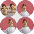 thumbnail image 4 of KAKOWELY 4 adornos artesanales con forma de ángel para tartas (dorados), 4 of 4