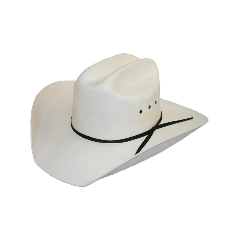 CTM Ivory Canvas Cowboy Western Hat (Men)
