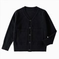 thumbnail image 4 of Gibobby Sweater Toddler Kids Baby Sweater Cardigan Fall Winter Sweater Long Sleeve Cardigan for 0-12 Months 2t 3t 4t Girls Boys(7-9 Years,Black), 4 of 4