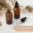 thumbnail image 6 of 50ml Glass Dropper Bottles, 6 Pack Amber Glass Bottle with Dropper Pipettes Refillable Sample Dropper Bottle for Essential Oil Massage Aromatherapy Eye Drops (50ml), 6 of 7