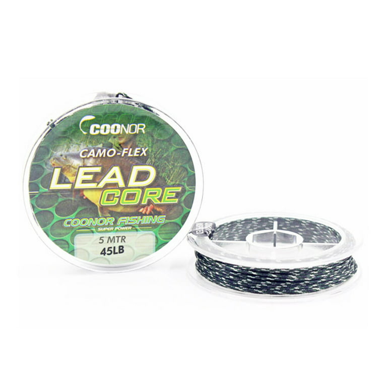 ATriss Lead Core Fishing Line Spools Strong Braid Trolling Line 45 Pounds 5  Meters (Green)