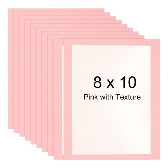 10pcs 8 x 10" Pink with Texture Paper Picture Frame with Clear Film
