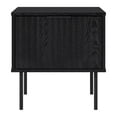 thumbnail image 2 of Evander Classic Black Fluted Engineered Wood Side Table with Metal Legs, 2 of 8