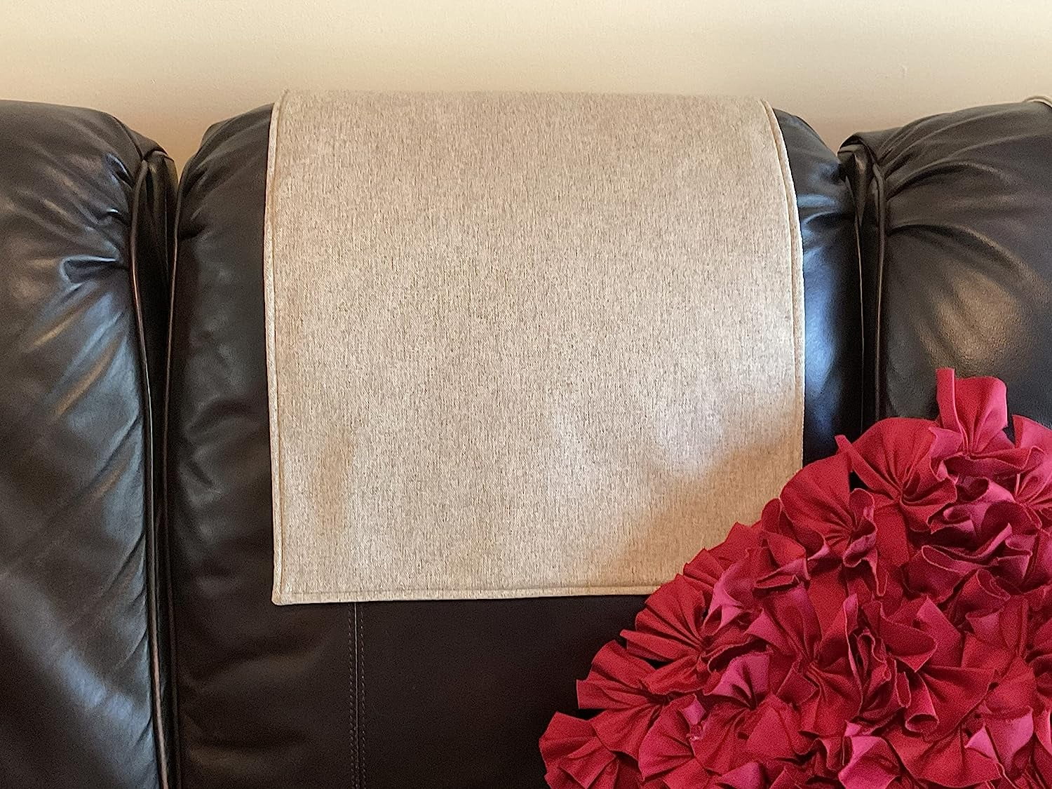 Leather recliner headrest cover new arrivals