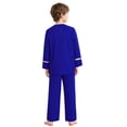 thumbnail image 2 of vastwit Kids Liturgical Praise Dance Outfit Long Sleeve Metallic Pullover Top with Wide Leg Pants Worship Dancewear Blue 8, 2 of 7