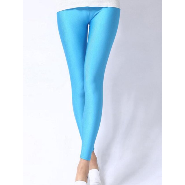 Shiny Pant Leggings Hot Selling Leggings Solid Color Fluorescent Spandex Elasticity