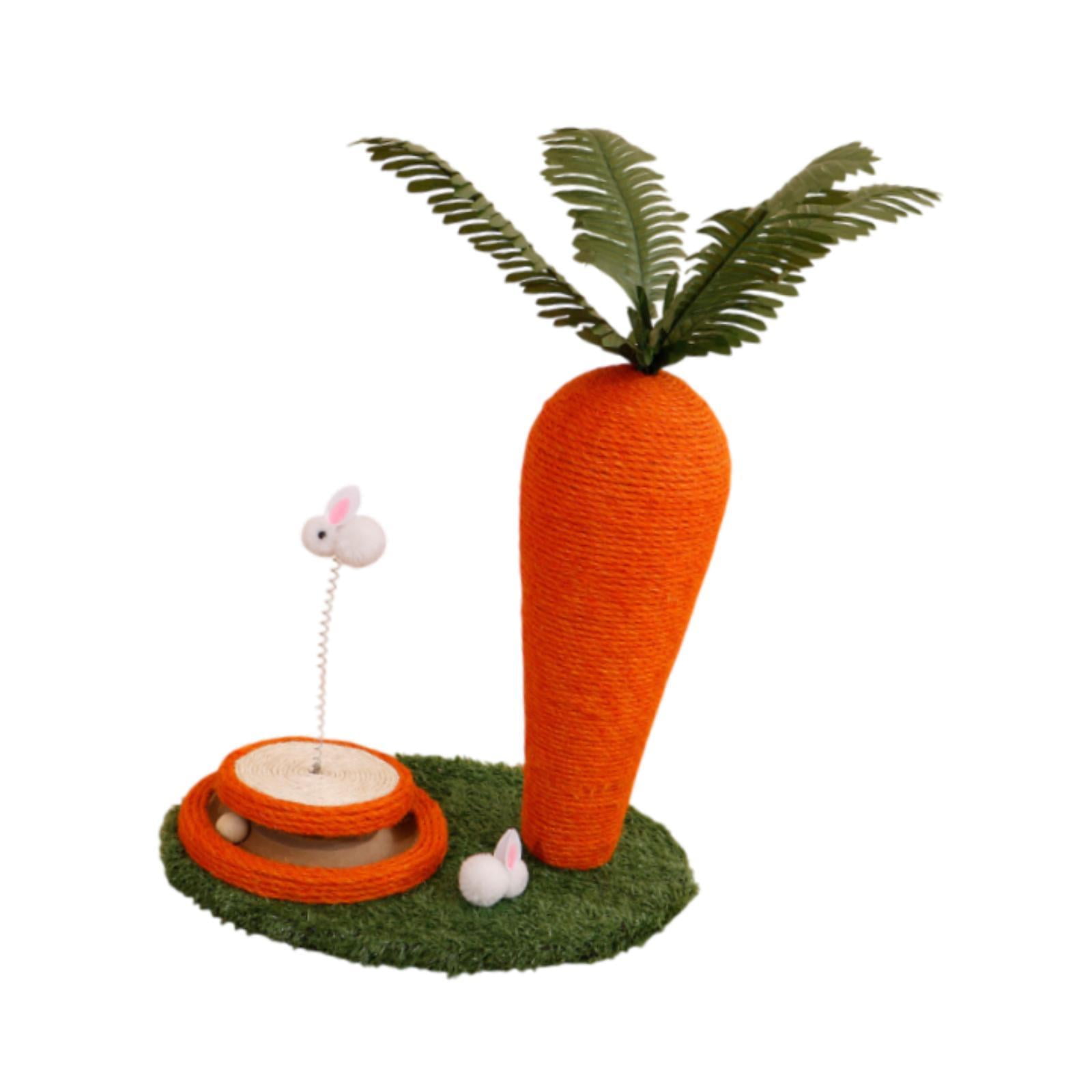 TOOYFUL Cat Scratcher Post Bed ,Cat Scratching Carrot Shape ,Interactive Cat Claw Scratcher, Cat Climbing Frame for Playing ,Exercise