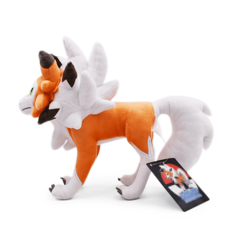 Bazko Poke-mon Plush Lycanroc Dusk Form Stulled Animal Plushies Toys Collection Doll for Kids， 9.5'