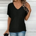 thumbnail image 3 of Besolor Summer Tunic Tops for Women V Neck Short Sleeve Eyelet Shirts Casual Going out Dressy Blouses, 3 of 6