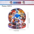 thumbnail image 5 of Lote de suministros para fiestas temáticas de Sonic, globos, decoraciones de cumpleaños para niños de Sonic the Hedgehog, pancartas, bolsas de regalo, decoración para tartas, 5 of 5