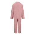 thumbnail image 4 of acuever pajama set for women 2 piece pajama set for women Womens Fuzzy Pajama Sets Warm Cozy Winter Sets Fleece Set Loose Comfy Ladies Plush Sleepwear matching pajama set for women, 4 of 5