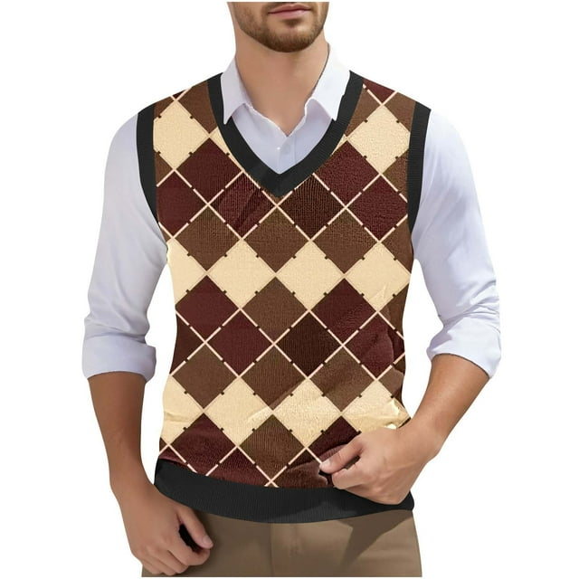 Camiseta sin mangas con cuello en V para hombre, estilo informal, con estampado vintage, permeable al trabajo y cuello en V.