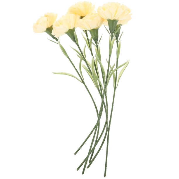 6 piezas de claveles artificiales de imitación para decoración, regalo para festivales.