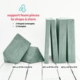 thumbnail image 3 of Yourigami Folding Convertible Kids and Toddler Play Couch, 4 Pieces, Green Meadows, 3 of 8
