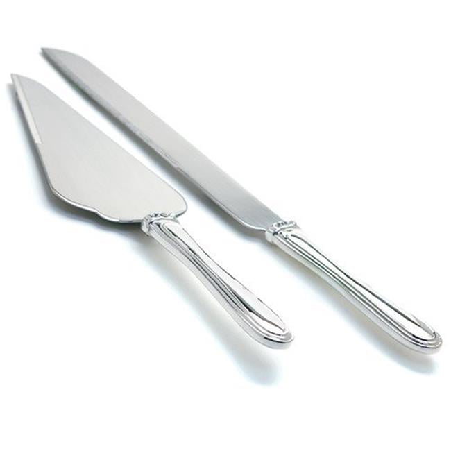 Weddingstar 7053 Silver Plated Cake Serving Set with Elegant Crystals