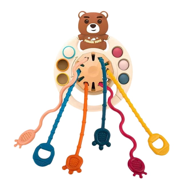Montessori Pull String Sensory Toys Caja fuerte de silicona ligera para regalos de niños Hugtrwg Para estrenar