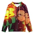 thumbnail image 3 of Demon Slayer Jacket Casual Oversized Hoodie Stylish Zipper Hooded Sweatshirt Warm Loose Outerwear 4XL, 3 of 8