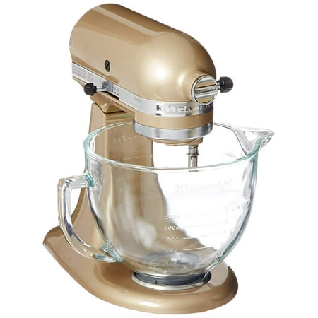 - KitchenAid 5-Quart Stand Mixer Glass Bowl Champagne Gold