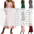 thumbnail image 4 of Otvok Women's Sleeveless Midi Dresses Tank Dress Round Neck Loose Fit Pocket Layered Hem Daily Summer Dress, 4 of 7