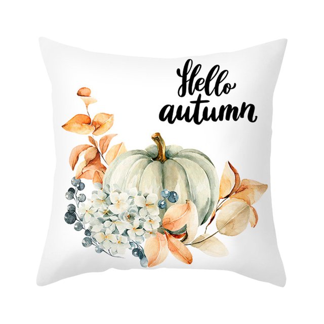 Dsscvnef Pumpkin Set Autumn Home Atmosphere Decorative Pillow Linen Printed Maple Leaf Pillow