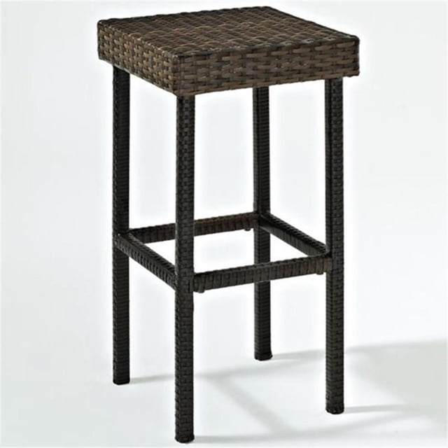 Pemberly Row Tabouret de Bar en Osier pour Patio de 29 Pouces de Hauteur (Ensemble de 2)