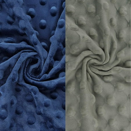 BlueSnail Ultra Soft Navy+Gray Minky Dot Changing Pad Cover 2 Pack