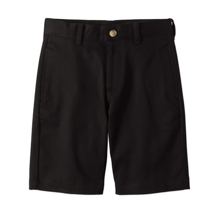 Wonder Nation Slim School Uniform Super Soft Flat Front Shorts (Big (Best Stores For Back To School Clothes Shopping)