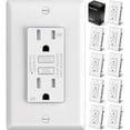 thumbnail image 1 of ELECTECK 10 Pack GFCI Outlets 15 Amp, Outdoor Weather Resistant (WR), Ultra Slim GFI Receptacles with LED Indicator, Ground Fault Circuit Interrupter, 1 of 7