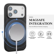 Genuine Leather Case for iPhone 17 Pro (6.3 inch),Premium Litchi Grain Cowhide Cover,2025 New Shockproof & Slim Protective Case with Soft Microfiber Lining,White Fit for MagSafe