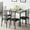 Gray, variant on Dining Table for 2, Small Table and Chairs Set of 2, Dinette Set for 2, Square Dinner Table Set, 3 Piece Kitchen & Dining Room Sets for Small Space (Grey, Table with 4 Upholstered Chairs)