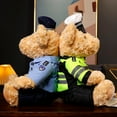 thumbnail image 3 of Juguete de oso de oficial oso de peluche de oficial suave juguete de peluche para dormir compañero reconfortante forma de dibujos animados peluda algodón PP para niños para ANGGREK  Otros, 3 of 7