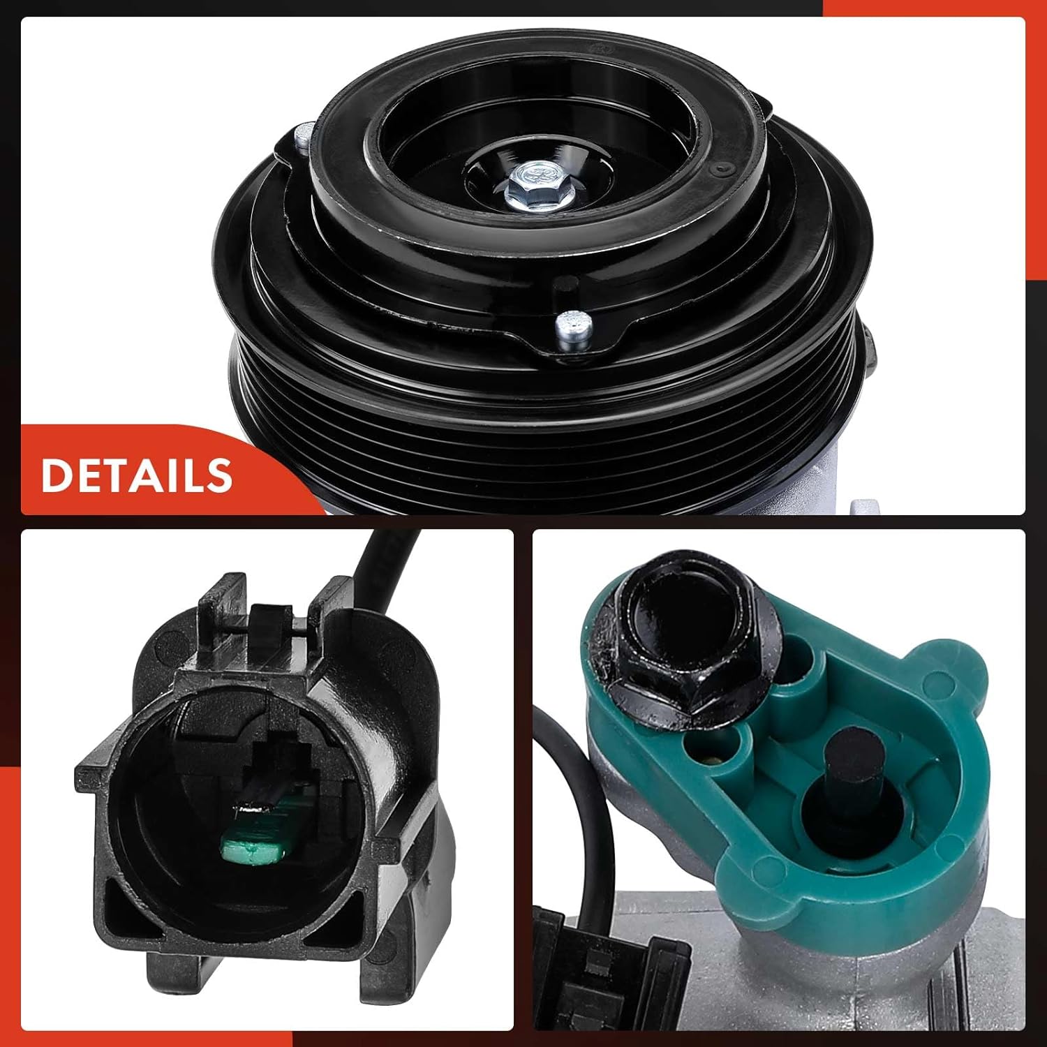 A-Premium Air Conditioner AC Compressor with Clutch Compatible with Kia Forte 2014-2018 1.8L 2.0L, Forte 2017-2018 2.0L, Forte Koup 2014-2017 2.0L, Forte5 2014-2018 2.0L & Hyundai Elantra GT 2013-2017