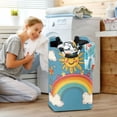 thumbnail image 5 of Yayeee Freestanding Laundry Hamper with Handle Collapsible Large Storage Basket for Clothes, Rainbow with Stars, 5 of 7