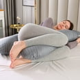 thumbnail image 4 of Multi-function U Shape Body Pillow Pregnancy Comfort Support Cushion Sleep Pregnancy Pillow Detachable Extension (Replace Cover for Chioce), 4 of 7