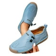 thumbnail image 4 of Womens Shoes,Women Loafers Adjustable Ankle Strap Casual Ons Comfortable Fit Women Loafers for Walking and Daily Comfort,Shoes for Women,Blue,9, 4 of 9