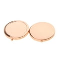 thumbnail image 4 of MERIGLARE 2pcs Women Stylish Pocket Mirror Small Mini Round Compact Cosmetic Makeup Travel Rose Gold, 4 of 4