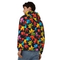 thumbnail image 4 of Goofa Rainbow Colorful Maple Leaves Pattern Mens Full-zip Hoodie, Zip-up Pullover Hooded Sweatshirt, Kangaroo Pocket Hoodie Ideal for Daily Wear, Travel, and Home-Small, 4 of 5