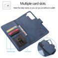 thumbnail image 4 of Allytech Wallet Case for Samsung Galaxy S22 5G (6.1 inch) 2022 Model, Detachable Bumper PU Leather Shockproof Slim Stand Card Slots Case with Hand Strap for Samsung S22, Darkblue, 4 of 7