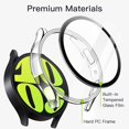 thumbnail image 6 of JETech Case with Screen Protector Compatible with Samsung Galaxy Watch 6 44mm, Overall Protective Cover, Built-in Tempered Glass Film High Sensitivity, 2 Pack (Clear), 6 of 6