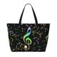 thumbnail image 2 of Disketp Music Notes Bolsa de Playa de Gran Capacidad, Bolso Impermeable y a Prueba de Arena para Mujer, Ideal para Playa, Piscina y Natación, 2 of 7