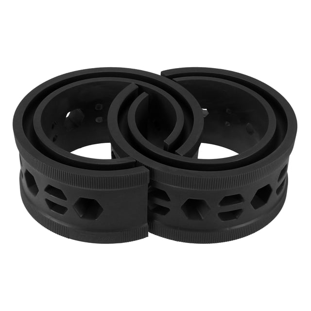 Unique Bargains 2pcs Black Car Coil Spring Buffer Springs Rubber Buffer Universal a Type Fit for Ford for Chevy