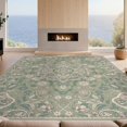 thumbnail image 2 of Design&I 8'x10' Ultra Soft Area Rug, Medallion Floral With Symmetrical Vine And Distressed Trellis Oushak Flowing None Fluffy Washable Non Shedding for Bedroom Living Room Under Sectional, 2 of 7