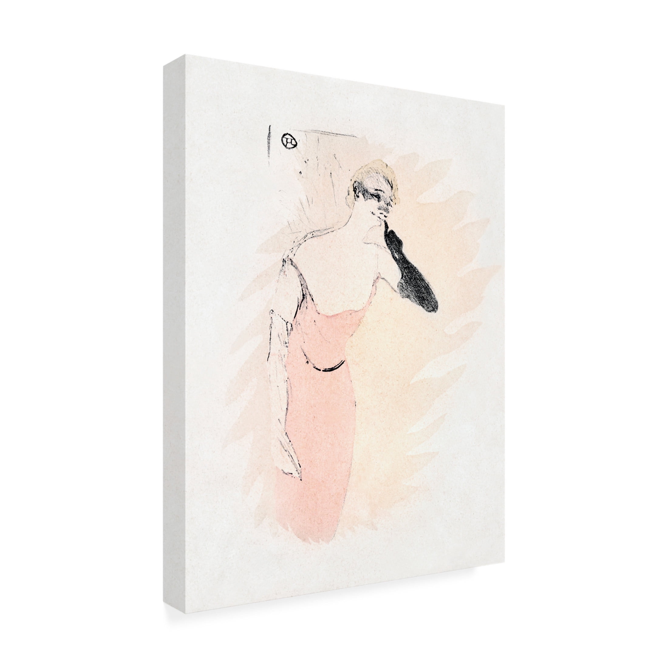 Trademark Fine Art Pictufy   Yvette Guilbert In columbine a Pierrot 1894 Canvas Wall Art
